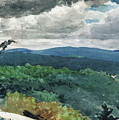 Hilly Landscape Drawing by Winslow Homer Hilly Landscape Drawing by Winslow Homer