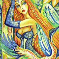Fairy Leda and the Swan Painting by Eva Campbell Fairy Leda and the Swan Painting by Eva Campbell