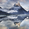 Mitre Peak Reflecting In Milford Sound Photograph by Colin Monteath Mitre Peak Reflecting In Milford Sound Photograph by Colin Monteath