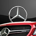 Red Mercedes - Front Grill Ornament and 3 D Badge on Black Photograph by Serge Averbukh Red Mercedes - Front Grill Ornament and 3 D Badge on Black Photograph by Serge Averbukh
