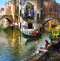Romance in Venice Painting by Ylli Haruni Romance in Venice Painting by Ylli Haruni