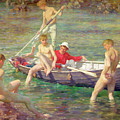 Ruby Gold and Malachite Painting by Henry Scott Tuke Ruby Gold and Malachite Painting by Henry Scott Tuke