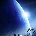 Space junk orbiting earth #2 Photograph by Johan Swanepoel