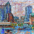 Tampa Skyline Painting by Jyotika Shroff Tampa Skyline Painting by Jyotika Shroff