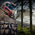 Totem Pole in the Pacific Northwest Photograph by Randall Nyhof Totem Pole in the Pacific Northwest Photograph by Randall Nyhof