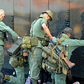 Veterans at Vietnam Wall Photograph by Carolyn Marshall Veterans at Vietnam Wall Photograph by Carolyn Marshall