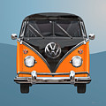 Volkswagen Type 2 - Black and Orange Volkswagen T 1 Samba Bus over Blue Photograph by Serge Averbukh Volkswagen Type 2 - Black and Orange Volkswagen T 1 Samba Bus over Blue Photograph by Serge Averbukh