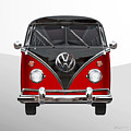Volkswagen Type 2 - Red and Black Volkswagen T 1 Samba Bus on White Photograph by Serge Averbukh Volkswagen Type 2 - Red and Black Volkswagen T 1 Samba Bus on White Photograph by Serge Averbukh