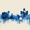 Detroit Michigan Skyline by Michael Tompsett Detroit Michigan Skyline by Michael Tompsett