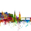 Edinburgh Scotland Skyline Digital Art by Michael Tompsett Edinburgh Scotland Skyline Digital Art by Michael Tompsett