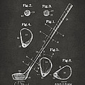 1910 Golf Club Patent Artwork - Gray by Nikki Marie Smith 1910 Golf Club Patent Artwork - Gray by Nikki Marie Smith