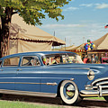 1951 Hudson Hornet Fair Americana Antique Car Auto Nostalgic Rural Country Scene Landscape Painting 1951 by Walt Curlee 1951 Hudson Hornet Fair Americana Antique Car Auto Nostalgic Rural Country Scene Landscape Painting 1951 by Walt Curlee