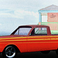 1965 Ford Falcon Ranchero Day at the Beach Photograph by Chas Sinklier