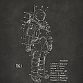 1973 Space Suit Patent Inventors Artwork - Gray by Nikki Marie Smith 1973 Space Suit Patent Inventors Artwork - Gray by Nikki Marie Smith