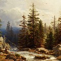 Forest Landscape with an Angler Painting by MotionAge Designs Forest Landscape with an Angler Painting by MotionAge Designs