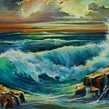 Seascape #2 Painting by Michael Lang