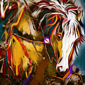 2 Spirit Knights Painting by John Gholson 2 Spirit Knights Painting by John Gholson