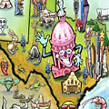 Austin Texas Cartoon Map Digital Art by Kevin Middleton Austin Texas Cartoon Map Digital Art by Kevin Middleton