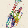 Cornet Abstract Watercolor Digital Art by Michael Tompsett Cornet Abstract Watercolor Digital Art by Michael Tompsett