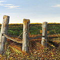 3 Old Posts Painting by Marilyn McNish 3 Old Posts Painting by Marilyn McNish