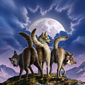 3 Wolves Mooning Digital Art by Jerry LoFaro 3 Wolves Mooning Digital Art by Jerry LoFaro
