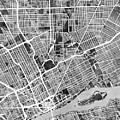 Detroit Michigan City Map Digital Art by Michael Tompsett Detroit Michigan City Map Digital Art by Michael Tompsett