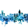 Charlotte North Carolina Skyline Digital Art by Michael Tompsett Charlotte North Carolina Skyline Digital Art by Michael Tompsett