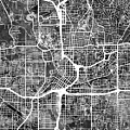Atlanta Georgia City Map Digital Art by Michael Tompsett Atlanta Georgia City Map Digital Art by Michael Tompsett