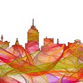 Fresno California Skyline by Marlene Watson Fresno California Skyline by Marlene Watson