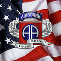 82nd Airborne Division 100th Anniversary Insignia over American Flag Digital Art by Serge Averbukh 82nd Airborne Division 100th Anniversary Insignia over American Flag Digital Art by Serge Averbukh