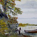 A boat waiting Painting by Marilyn McNish A boat waiting Painting by Marilyn McNish