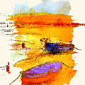 A Little Dingy Painting by Julie Lueders A Little Dingy Painting by Julie Lueders