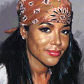 Aaliyah Dana Haughton Pastel by Ylli Haruni Aaliyah Dana Haughton Pastel by Ylli Haruni