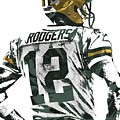 Aaron Rodgers Green Bay Packers Pixel Art 5 by Joe Hamilton Aaron Rodgers Green Bay Packers Pixel Art 5 by Joe Hamilton