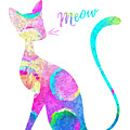 Abstract Cat Painting by Zuzi 's Abstract Cat Painting by Zuzi 's