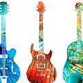 Abstract Guitars by Sharon Cummings by Sharon Cummings Abstract Guitars by Sharon Cummings by Sharon Cummings