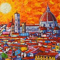 Abstract Sunset Over Duomo In Florence Italy Painting by Ana Maria Edulescu Abstract Sunset Over Duomo In Florence Italy Painting by Ana Maria Edulescu