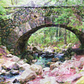 Acadia National Park - Cobblestone Bridge Abstract by Anita Pollak