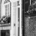 Acorn Street Door And Windows BW Photograph by Susan Candelario Acorn Street Door And Windows BW Photograph by Susan Candelario