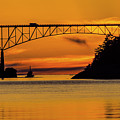 Afterglow With Tugboat and Truck Photograph by Tony Locke