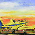 Air Tractor Still At Work Painting by Karl Wagner