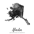 Alaska State Map Art - Grunge Silhouette by Studio Grafiikka Alaska State Map Art - Grunge Silhouette by Studio Grafiikka
