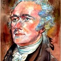 Alexander Hamilton watercolor Painting by Suzann Sines Alexander Hamilton watercolor Painting by Suzann Sines