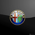 Alfa Romeo - 3 D Badge on Black Photograph by Serge Averbukh Alfa Romeo - 3 D Badge on Black Photograph by Serge Averbukh
