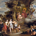 Pallas Athene Visiting Apollo on the Parnassus Painting by Arnold Houbraken Pallas Athene Visiting Apollo on the Parnassus Painting by Arnold Houbraken