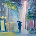 Alone Painting by Saundra Johnson Alone Painting by Saundra Johnson