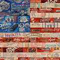 American Flag - Made From Vintage Recycled Pop Culture USA Paper Product Wrappers Mixed Media by Design Turnpike American Flag - Made From Vintage Recycled Pop Culture USA Paper Product Wrappers Mixed Media by Design Turnpike