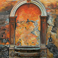 Ancient Italian Fountain Painting by Charlotte Blanchard Ancient Italian Fountain Painting by Charlotte Blanchard