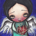 Angel with Heart Painting by Abril Andrade Angel with Heart Painting by Abril Andrade