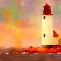 Annisquam Rainbow Painting by Sand And Chi Annisquam Rainbow Painting by Sand And Chi